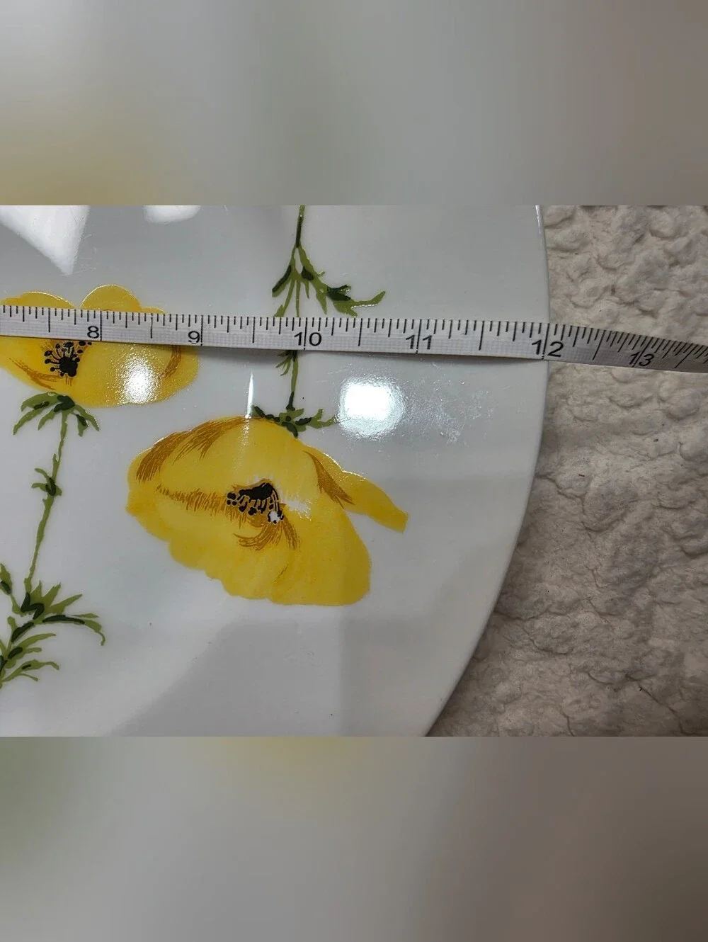 Cotillion Nancy 3823 Japan Yellow Poppy Floral Dinner Plate Vintage